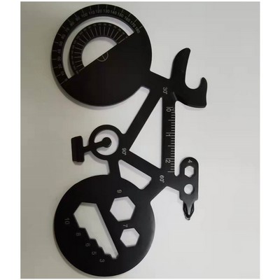 Stainless Steel Gadget Multi Tools Card With Bike Design