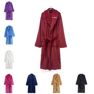 Pure Turkish Cotton, Wine Red Terry Kimono Bathrobe