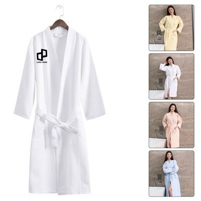 Waffle Knit Cotton Robe